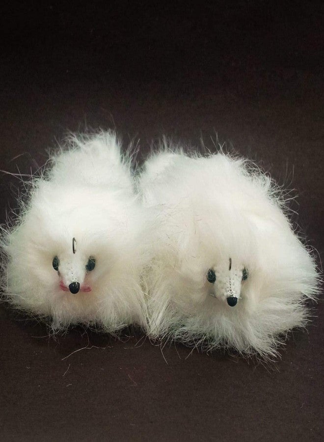 Pups&Pets لعبة قطط على شكل فأر متعدد الألوان من الفرو الحقيقي من Pups&pets - قطعتان - Image 4